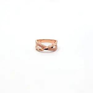 14k 크로스 두 줄 반지 OPGDR0444