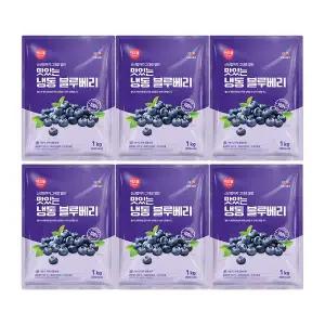 CJ프레시웨이 이츠웰 냉동블루베리1Kg x 6개