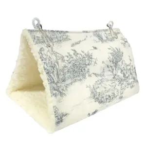 자연화 뽀송 방수 침대 블랙(중)조류키우기 새장소품 가구 앵무용 삼각 용품 앵무난감 키우기