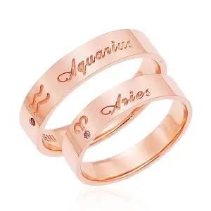 14k 탄생석 별자리 반지 커플링 우정링 단체링 (안쪽막음)