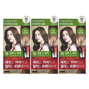 엘지 엘라스틴 염색약 살롱드컬러 애쉬브라운 X 3개