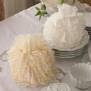 머즐 캉캉 레이스 원형 티슈케이스/휴지케이스/두루마리커버/휴지커버