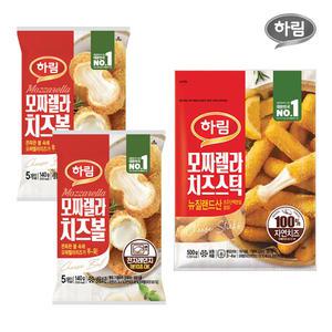 하림 모짜렐라 치즈볼 140g 2봉+모짜렐라 치즈스틱 500g 1봉
