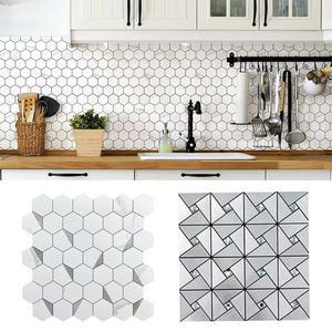 주방 욕실 접착식 메탈타일 데코 아트월메탈시트지