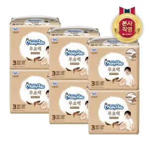 [엘지생활건강]마미포코 무표백 밴드형 기저귀 남여공용 3단계 중형 30P X 6팩(1BOX)