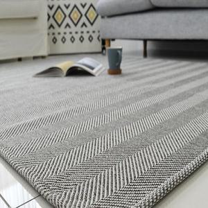 [매직크린] 자가드 헤링본 카페트 러그 그레이100X150