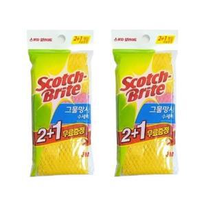 3M 스카치브라이트 그물 망사 수세미(MN-900) 3p x 2개