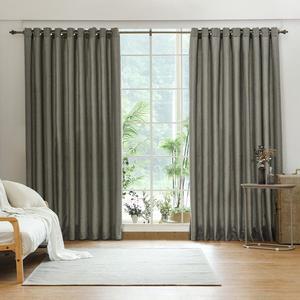 [라이크홈]암막커튼 아일렛형 린넨필 긴창특대형 베이지그레이