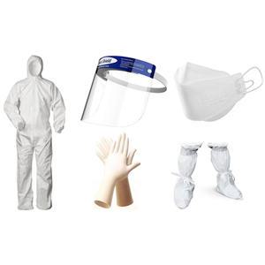 일회용 방진복 방역복 방호복 보호복 정비복 작업복 레벨D 5종 세트