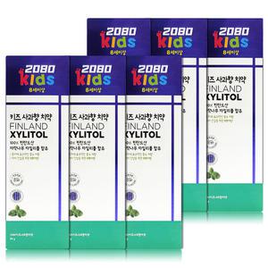 2080 자일리톨 키즈 사과향 치약 80g x 6개 (8세이상)