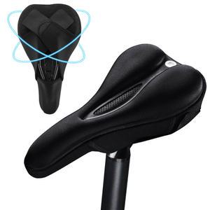 AC-47 자전거 젤 쿠션 안장 커버 로드 MTB 전립선 보호 패드 실내 전기 사이클 메모리폼 의자 무통증 용품
