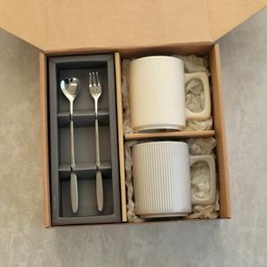 롱티스푼/롱포크 2p + 머그2p 세트 (돌잔치 결혼식 칠순 조문 개업 퇴사 유치원 교회 생일 웨딩 승진 장례)