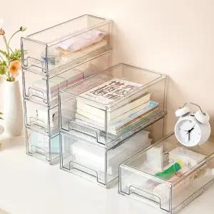 청년리빙 투명 아크릴 미니서랍 책상정리 수납함 대형