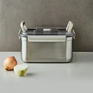 [본사직영] 락앤락 숨쉬는 스텐 김치통 직사각 9.8L (LST834B)