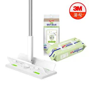 대형 올터치 더블액션 막대걸레 + 베이직 정전기 50매 + 베이직 더블액션 물