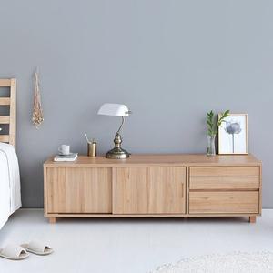 [기타]인테리어거실장 TV받침대 미닫이서랍장 원목진열장