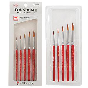 [디노테크] 단아미 850세필붓 5종세트/POP/구성/수채화/페이스페인팅/전문가용