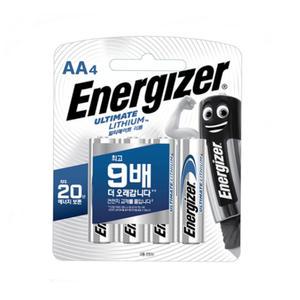 에너자이저 얼티메이트 리튬 AA 1.5V 4개입
