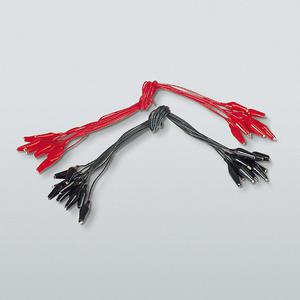 [더원사이언스] 집게 달린 전선(선길이 200mm, 흑, 적 2개 1조) KSIC-3770/3770/전선/6학년2학기/과학교구