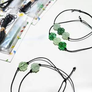 [갓샵] 네잎클로버 실팔찌 만들기 세트 [행운의 팔찌 키트 DIY 4종 소원 매듭 우정 끈 마크라메 재료 부자