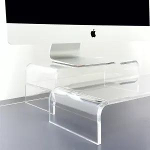 비컴피 아크릴 모니터 받침대 투명 아이맥 컴퓨터 거치대 선반