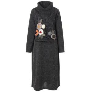 [롯데백화점]몬테밀라노 터틀넥 로맨틱 롱원피스 XK312O1533