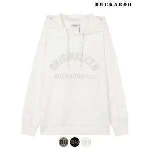 [롯데백화점]버커루 남자 오버핏 CP특양면 로고 루즈핏 후드티(B245TS120P)