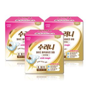수려니 와이드 매직 프리미엄 대형 80매 성인용 기저귀 요실금 흡수 패드