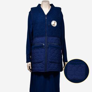 누빔 뽀글이 겨울 여성 지퍼 조끼앞치마 1p 어린이집 꽃집