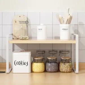 심플 철제 미니 선반 1단 2단 화이트 우드 주방 책상 욕실 정리 수납 정리대