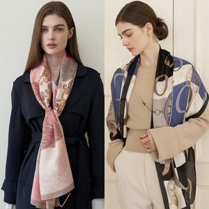 [엘르] 간절기 추천 실크 롱 스카프 택1