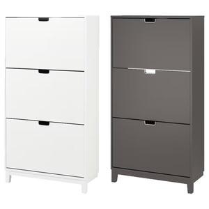 [마켓비]이케아 STALL 스텔 3칸 신발장 79x29x148cm 수납장 슬림신발장 현관 신발정리대