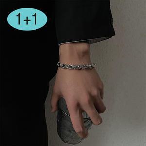 은팔찌 꽈배기 남자 여자 커플 패션 팔찌