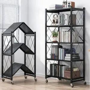 이동식 원터치 폴딩선반 철제 수납 선반장 접이식 선반 3단 4단 5단