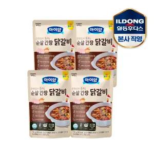 아이얌 간편요리 홈쿡 순살 간장 닭갈비 150g 4개