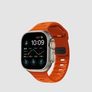 [노마드]애플워치 스포츠 스트랩 - 울트라 오렌지 44 45 46 49 mm SE 운동 헬스 러닝