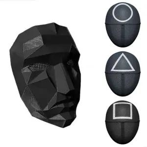 오겜2 패러디 병정 프론트맨 코스튬 가면 할로윈 이벤트 졸사컨셉 마스크