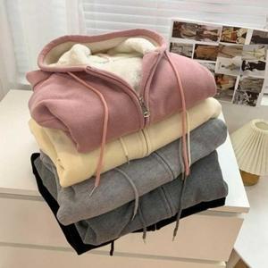 여자 단체복 윈터 겨울 선물 따뜻 후드 집업 기모 안