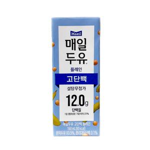 매일두유 고단백 플레인 190mlx12팩x2곽 저당두유 무설탕