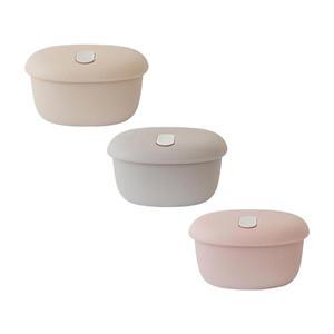 리브야 실리콘 스팀홀용기 350ml 3종세트(베이지+핑크+그레이)