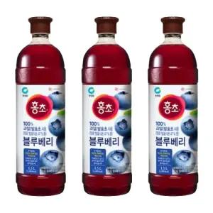 청정원 홍초 자연발효초 블루베리 1.5L x 3병