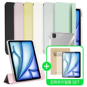아이패드 트윈 케이스+강화유리 필름 11/10/9/8/7/6/5/4/3/2/1세대 13/12.9/11/10.9/10.2인치 M5/M4/M3/M2/A16