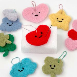 대박문구 납작 양모 펠트 키링 만들기 (9개 1세트)