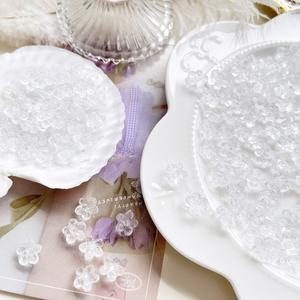 [15g]관통형 10mm 아크릴 투명 매화꽃 PAB194 악세사리재료 비즈공예