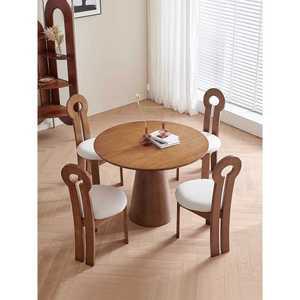 원목 카페 우드 테이블 식탁 월넛 매장 둥근 라운드