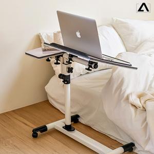 멀티 각도조절 사이드 테이블 바퀴달린 노트북 책상 쇼파 침대 이동식 탁자 각도조절테이블 미니책상