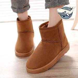 앵글부추 부드러운 스웨이드 털 부츠 겨울 통굽 키높이