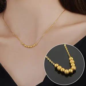 [Byeolirang]아프로 볼볼이 순금목걸이 24K 3.75g 18k장식 별도증정