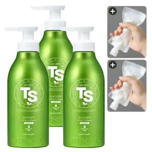 TS 올뉴 TS 샴푸 500g X 3EA + 샴푸 소분 파우치