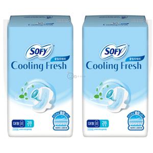 쏘피 소피 쿨링프레시 생리대 대형 28입 x2팩